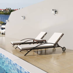 VidaXL 42490 chaise d'extérieur Linge Siège rembourré Polyuréthane, Acier Crème, Blanc