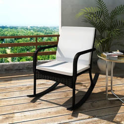VidaXL 42493 chaise d'extérieur Terrace Siège rembourré Polyuréthane, Acier Crème, Blanc