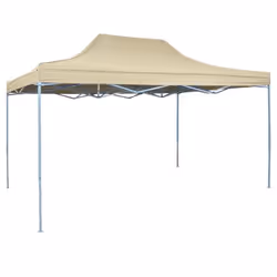 vidaXL Tente pliable 3 x 4,5 m Blanc crème - TU