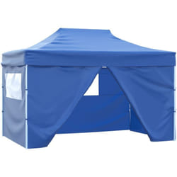Vidaxl - Tente pliable avec 4 parois latérales 3 x 4,5 m Bleu