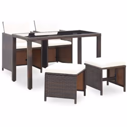Notre ensemble de mobilier de jardin élégant en rotin deviendra l'attraction principale de votre jardin ou patio ! Ce jeu de  ...
