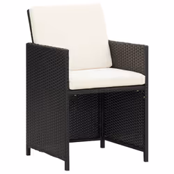 VidaXL 42559, Terrace, Siège rembourré, Polyuréthane, Acier, Crème, Blanc, mousse, 520 mm