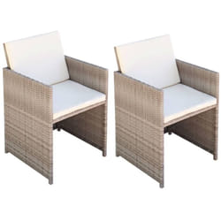 VidaXL 42561 chaise d'extérieur Terrace Siège rembourré Polyuréthane, Acier Crème, Blanc