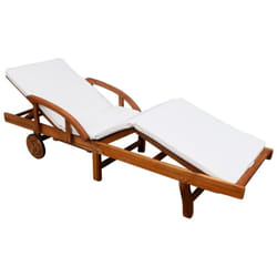 VidaXL 42595 chaise d'extérieur Linge Siège rembourré Polyester Crème, Blanc