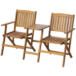 Banc de jardin pliant et table à thé 140cm Bois d'acacia solide Vidaxl