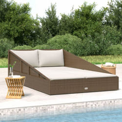 Vidaxl - Lit de jardin marron 110x200 cm résine tressée