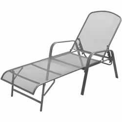 Cette chaise longue en métal a un design élégant en maille et ajoutera une touche de style contemporain à votre espace de vie ...