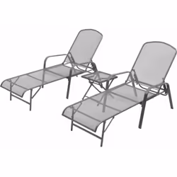 Cet ensemble se compose de 2 chaises longues et d'1 table pliante avec un design élégant en maille, et ajoutera une touche de ...