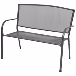vidaXL Banc de jardin 108 cm acier et maille anthracite - TU