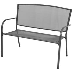 vidaXL Banc de jardin 108 cm acier et maille anthracite - TU