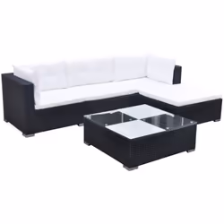 Cet ensemble de canapés et table de jardin en rotin sera un excellent supplément à votre espace de vie extérieur. Il ajoutera ...