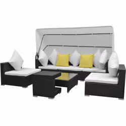 Cet ensemble de canapés en rotin modulaire très confortable mais élégant à baldaquin sera un véritable élément attrayant dans ...