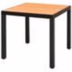 vidaXL Table de jardin Marron 80 x 80 x 74 cm Aluminium et WPC - TU