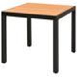 vidaXL Table de jardin Marron 80 x 80 x 74 cm Aluminium et WPC - TU
