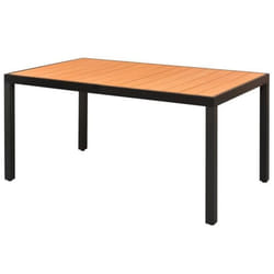 vidaXL Table de jardin Marron 150 x 90 x 74 cm Aluminium et WPC - TU