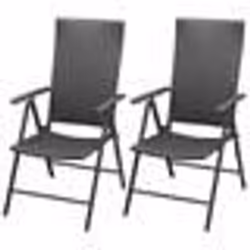 VidaXL 42796, Terrace, Aluminium, Polyuréthane, Noir, 550 mm, 640 mm, 1050 mm