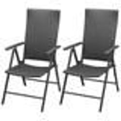 VidaXL 42796 chaise d'extérieur Terrace Aluminium, Polyuréthane Noir