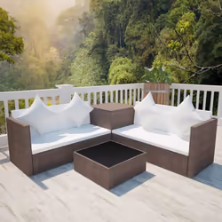 Cet ensemble de salon en rotin allie style et fonctionnalité et sera le point central de votre jardin ou patio. L'ensemble de ...