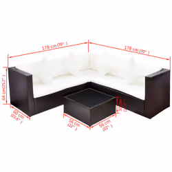 VidaXL 42894 ensemble de meubles de jardin - Vue supplémentaire 4