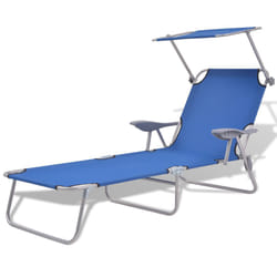 VidaXL 42931 chaise d'extérieur Linge Siège rembourré Polyester Bleu