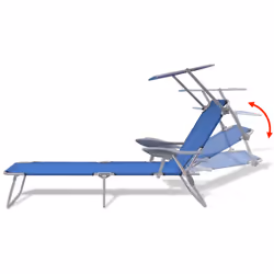 VidaXL 42931 chaise d'extérieur Linge Siège rembourré Polyester Bleu - Vue supplémentaire 6