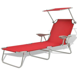 VidaXL 42933 chaise d'extérieur Linge Siège rembourré Polyester Rouge