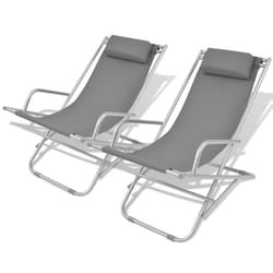 VidaXL 42938 chaise d'extérieur Terrace Polyvinyl chloride (PVC) Gris