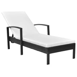 VidaXL 42942 chaise d'extérieur Linge Siège rembourré Fer, Polyuréthane Noir, Crème, Blanc