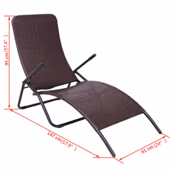 VidaXL 42945 chaise d'extérieur Linge Siège rembourré Polyuréthane, Acier - Vue supplémentaire 6