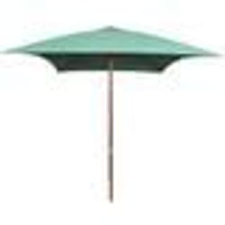 vidaXL Parasol avec poteau en bois 200 x 300 cm Vert - TU