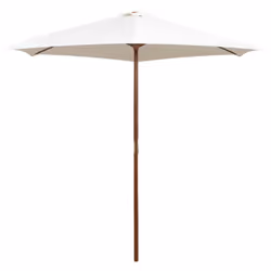 Ce parasol élégant de jardin en bois, qui peut être monté sur votre support existant ou dans le trou central d'une table, est ...