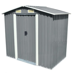 Vidaxl - Abri de stockage pour jardin Métal Gris 204 x 132 x 186 cm