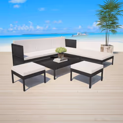 Cet ensemble de canapé en rotin combine le style et la fonctionnalité et va devenir le point central de votre jardin ou patio ...
