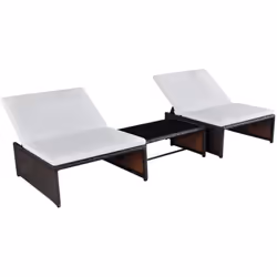 VidaXL 43068, Terrace, Siège rembourré, Polyester, Crème, Blanc, 650 mm, 680 mm