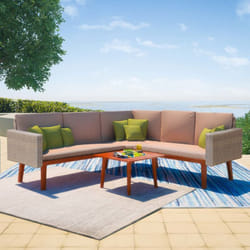 Vidaxl - Salon de jardin 4 pcs avec coussins Résine tressée Gris