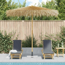 vidaXL Parasol en bambou avec toit en feuille de bananier 210 cm - TU