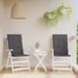 vidaXL Coussins de chaise de jardin à dossier haut lot de 2 anthracite 43177