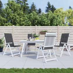 Coussins de chaise de jardin à dossier haut lot de 4 anthracite Vidaxl
