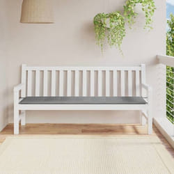 vidaXL Coussin de banc de jardin gris 180x50x3 cm tissu oxford
