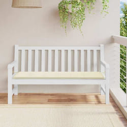 vidaXL Coussin de banc de jardin crème 150x50x4 cm tissu oxford