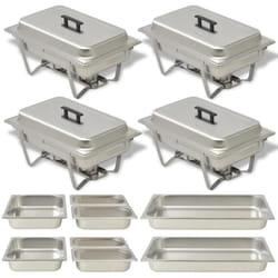Vidaxl - Ensemble de chauffe-plats 4 pcs Acier inoxydable