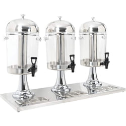 Vidaxl - Distributeur de jus en acier inoxydable 3 x 8 l