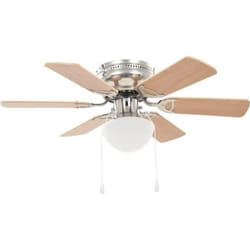 vidaXL Ventilateur de plafond orné avec lumière 82 cm Marron clair