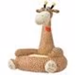 vidaXL Chaise en peluche pour enfants Girafe Marron - TU