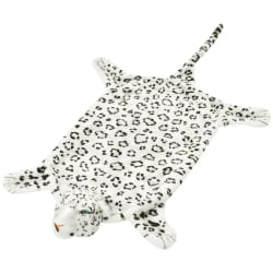 vidaXL Tapis en peluche en forme de léopard 139 cm Blanc - TU