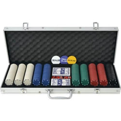 vidaXL Jeu de poker avec 500 jetons Aluminium