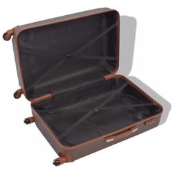 vidaXL Ensemble de valises à roulettes quatre pièces couleur café - TU