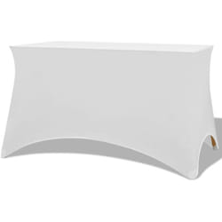 Vidaxl - Housses extensibles pour table 2 pièces 243 x 76 x 74cm Blanc