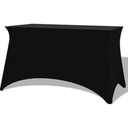 Vidaxl - Housses extensibles pour table 2 pièces 183 x 76 x 74 cm Noir