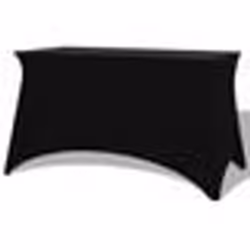 vidaXL Housses extensibles pour table 2 pièces 243 x 76 x 74cm Noir